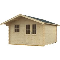 SKANHOLZ Gartenhaus »Malaga«, Holz, BxHxT: 380 x 258 x 340 cm (Außenmaße) – beige SKANHOLZ Gartenhaus »Malaga«, Holz, BxHxT: 380 x 258 x 340 cm (Außenmaße) – beige
