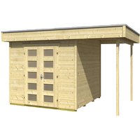 SKANHOLZ Gartenhaus »Venlo«, Holz, BxHxT: 420 x 255 x 250 cm (Außenmaße inkl. Dachüberstand) - beige |  9,5 m² SKANHOLZ Gartenhaus »Venlo«, Holz, BxHxT: 420 x 255 x 250 cm (Außenmaße inkl. Dachüberstand) - beige |  9,5 m²