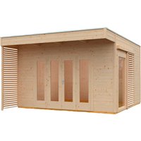 SKANHOLZ Gartenhaus »Tokio 4«, BxT: 402 x 502 cm (Aufstellmaße), Flachdach – beige – 20.18 qm SKANHOLZ Gartenhaus »Tokio 4«, BxT: 402 x 502 cm (Aufstellmaße), Flachdach – beige – 20.18 qm