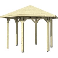 SKANHOLZ Pavillon »Nancy 2«, Zeltdach, sechseckig, BxHxT: 420 x 304 x 364 cm – beige SKANHOLZ Pavillon »Nancy 2«, Zeltdach, sechseckig, BxHxT: 420 x 304 x 364 cm – beige