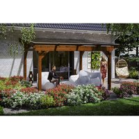 SKANHOLZ Terrassenüberdachung »Sanremo«, Breite: 434 cm, Dach: Polycarbonat (PC), nussbaum – braun SKANHOLZ Terrassenüberdachung »Sanremo«, Breite: 434 cm, Dach: Polycarbonat (PC), nussbaum – braun