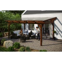 SKANHOLZ Terrassenüberdachung »Sanremo«, Breite: 541 cm, Dach: Polycarbonat (PC), nussbaum – braun SKANHOLZ Terrassenüberdachung »Sanremo«, Breite: 541 cm, Dach: Polycarbonat (PC), nussbaum – braun