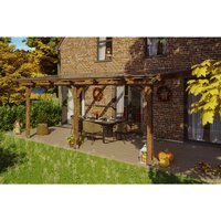 SKANHOLZ Terrassenüberdachung »Rimini«, Breite: 648 cm, Dach: Polycarbonat (PC), nussbaum – braun SKANHOLZ Terrassenüberdachung »Rimini«, Breite: 648 cm, Dach: Polycarbonat (PC), nussbaum – braun