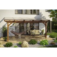 SKANHOLZ Terrassenüberdachung »Ravenna«, Breite: 541 cm, Dach: Polycarbonat (PC), nussbaum – braun SKANHOLZ Terrassenüberdachung »Ravenna«, Breite: 541 cm, Dach: Polycarbonat (PC), nussbaum – braun