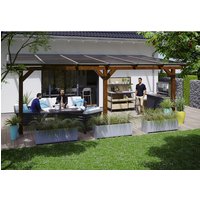 SKANHOLZ Terrassenüberdachung »Andria«, Breite: 648 cm, Dach: Polycarbonat (PC), nussbaum – braun SKANHOLZ Terrassenüberdachung »Andria«, Breite: 648 cm, Dach: Polycarbonat (PC), nussbaum – braun