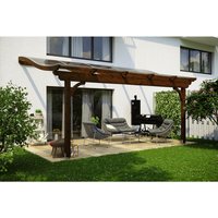 SKANHOLZ Terrassenüberdachung »Verona«, Breite: 541 cm, Dach: Polycarbonat (PC), nussbaum – braun SKANHOLZ Terrassenüberdachung »Verona«, Breite: 541 cm, Dach: Polycarbonat (PC), nussbaum – braun