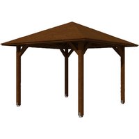 SKANHOLZ Pavillon »Cannes 1«, Zeltdach, viereckig, BxHxT: 374 x 314 x 374 cm – braun SKANHOLZ Pavillon »Cannes 1«, Zeltdach, viereckig, BxHxT: 374 x 314 x 374 cm – braun