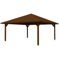 SKANHOLZ Pavillon »Cannes 4«, Zeltdach, viereckig, BxHxT: 569 x 360 x 569 cm – braun SKANHOLZ Pavillon »Cannes 4«, Zeltdach, viereckig, BxHxT: 569 x 360 x 569 cm – braun