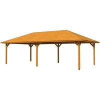 SKANHOLZ Pavillon »Orleans 3«, Zeltdach, viereckig, BxHxT: 504 x 344 x 916 cm – beige SKANHOLZ Pavillon »Orleans 3«, Zeltdach, viereckig, BxHxT: 504 x 344 x 916 cm – beige