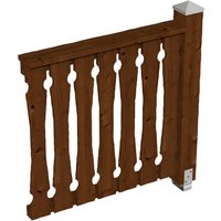 SKANHOLZ Brüstung, B x H: 108 x 96 cm, Holz, Farbe: nussbaum SKANHOLZ Brüstung, B x H: 108 x 96 cm, Holz, Farbe: nussbaum