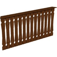 SKANHOLZ Brüstung, B x H: 180  x 96  cm, Holz, Farbe: nussbaum |  Fichte SKANHOLZ Brüstung, B x H: 180  x 96  cm, Holz, Farbe: nussbaum |  Fichte