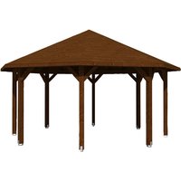 SKANHOLZ Pavillon »Nice 3«, Zeltdach, achteckig, BxHxT: 557 x 347 x 557 cm – braun SKANHOLZ Pavillon »Nice 3«, Zeltdach, achteckig, BxHxT: 557 x 347 x 557 cm – braun