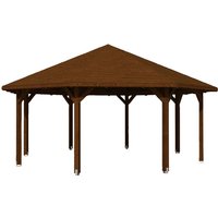 SKANHOLZ Pavillon »Nice 4«, Zeltdach, achteckig, BxHxT: 630 x 365 x 630 cm – braun SKANHOLZ Pavillon »Nice 4«, Zeltdach, achteckig, BxHxT: 630 x 365 x 630 cm – braun