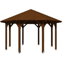 SKANHOLZ Pavillon »Lyon 2«, Zeltdach, achteckig, BxHxT: 484 x 330 x 484 cm – braun SKANHOLZ Pavillon »Lyon 2«, Zeltdach, achteckig, BxHxT: 484 x 330 x 484 cm – braun