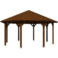 SKANHOLZ Pavillon »Lyon 3«, Zeltdach, achteckig, BxHxT: 557 x 347 x 557 cm – braun SKANHOLZ Pavillon »Lyon 3«, Zeltdach, achteckig, BxHxT: 557 x 347 x 557 cm – braun
