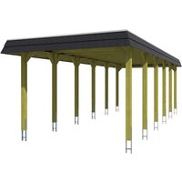 SKANHOLZ Carport »Spessart«, BxT: 345 x 893 cm, Firsthöhe: 241 cm, farbbehandelt – braun SKANHOLZ Carport »Spessart«, BxT: 345 x 893 cm, Firsthöhe: 241 cm, farbbehandelt – braun