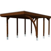 SKANHOLZ Carport »Friesland Set 5«, BxT: 314 x 555 cm, Firsthöhe: 241 cm, farbbehandelt – braun SKANHOLZ Carport »Friesland Set 5«, BxT: 314 x 555 cm, Firsthöhe: 241 cm, farbbehandelt – braun