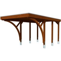 SKANHOLZ Carport »Friesland Set 6«, BxT: 314 x 555 cm, Firsthöhe: 241 cm, farbbehandelt – braun SKANHOLZ Carport »Friesland Set 6«, BxT: 314 x 555 cm, Firsthöhe: 241 cm, farbbehandelt – braun