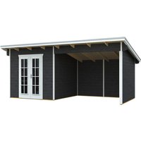 SKANHOLZ Gartenhaus »Texel«, Holz, BxHxT: 590 x 249,5 x 250 cm (Außenmaße inkl. Dachüberstand) - grau |  13,75 m² SKANHOLZ Gartenhaus »Texel«, Holz, BxHxT: 590 x 249,5 x 250 cm (Außenmaße inkl. Dachüberstand) - grau |  13,75 m²