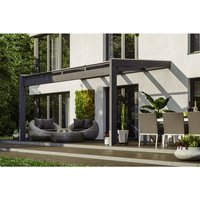 SKANHOLZ Terrassenüberdachung »Novara«, Breite: 450 cm, Dach: Polycarbonat (PC), schiefer – grau SKANHOLZ Terrassenüberdachung »Novara«, Breite: 450 cm, Dach: Polycarbonat (PC), schiefer – grau