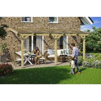 SKANHOLZ Terrassenüberdachung »Andria«, Breite: 541 cm, Dach: Polycarbonat (PC), natur – beige SKANHOLZ Terrassenüberdachung »Andria«, Breite: 541 cm, Dach: Polycarbonat (PC), natur – beige