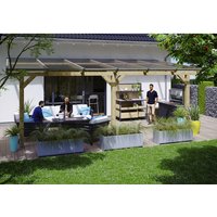 SKANHOLZ Terrassenüberdachung »Andria«, Breite: 648 cm, Dach: Polycarbonat (PC), natur – beige SKANHOLZ Terrassenüberdachung »Andria«, Breite: 648 cm, Dach: Polycarbonat (PC), natur – beige