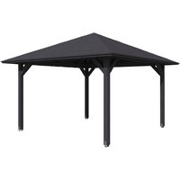 SKANHOLZ Pavillon »Cannes 2«, Zeltdach, viereckig, BxHxT: 439 x 329 x 439 cm – grau SKANHOLZ Pavillon »Cannes 2«, Zeltdach, viereckig, BxHxT: 439 x 329 x 439 cm – grau