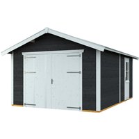 SKANHOLZ Holzgarage »Varberg 1«, BxT: 370 x 525 cm (Außenmaße), Holz – grau SKANHOLZ Holzgarage »Varberg 1«, BxT: 370 x 525 cm (Außenmaße), Holz – grau