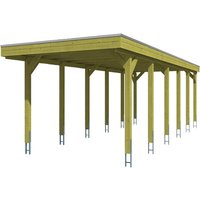 SKANHOLZ Carport »Friesland«, BxT: 314 x 860 cm, Firsthöhe: 241 cm, imprägniert – gruen SKANHOLZ Carport »Friesland«, BxT: 314 x 860 cm, Firsthöhe: 241 cm, imprägniert – gruen