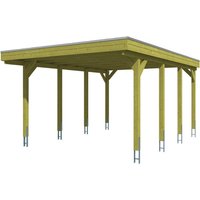 SKANHOLZ Carport »Friesland«, BxT: 397 x 555 cm, Firsthöhe: 241 cm, imprägniert – gruen SKANHOLZ Carport »Friesland«, BxT: 397 x 555 cm, Firsthöhe: 241 cm, imprägniert – gruen