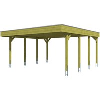 SKANHOLZ Carport »Friesland«, BxT: 557 x 555 cm, Firsthöhe: 254 cm, imprägniert – gruen SKANHOLZ Carport »Friesland«, BxT: 557 x 555 cm, Firsthöhe: 254 cm, imprägniert – gruen