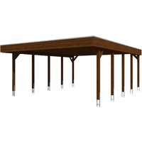 SKANHOLZ Carport »Friesland«, BxT: 557 x 708 cm, Firsthöhe: 254 cm, farbbehandelt – braun SKANHOLZ Carport »Friesland«, BxT: 557 x 708 cm, Firsthöhe: 254 cm, farbbehandelt – braun