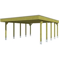 SKANHOLZ Carport »Friesland«, BxT: 557 x 708 cm, Firsthöhe: 254 cm, imprägniert – gruen SKANHOLZ Carport »Friesland«, BxT: 557 x 708 cm, Firsthöhe: 254 cm, imprägniert – gruen