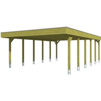 SKANHOLZ Carport »Friesland«, BxT: 557 x 860 cm, Firsthöhe: 254 cm, imprägniert – gruen SKANHOLZ Carport »Friesland«, BxT: 557 x 860 cm, Firsthöhe: 254 cm, imprägniert – gruen
