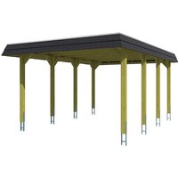 SKANHOLZ Carport »Spessart«, BxT: 396 x 589 cm, Firsthöhe: 244 cm, imprägniert – gruen SKANHOLZ Carport »Spessart«, BxT: 396 x 589 cm, Firsthöhe: 244 cm, imprägniert – gruen