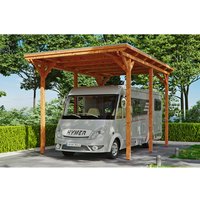 SKANHOLZ Carport »Emsland 1«, BxT: 404 x 604 cm, Firsthöhe: 372 cm, farbbehandelt – braun SKANHOLZ Carport »Emsland 1«, BxT: 404 x 604 cm, Firsthöhe: 372 cm, farbbehandelt – braun