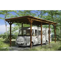 SKANHOLZ Carport »Emsland 2«, BxT: 404 x 846 cm, Firsthöhe: 372 cm, farbbehandelt – braun SKANHOLZ Carport »Emsland 2«, BxT: 404 x 846 cm, Firsthöhe: 372 cm, farbbehandelt – braun
