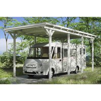SKANHOLZ Carport »Emsland 2«, BxT: 404 x 846 cm, Firsthöhe: 372 cm, farbbehandelt – weiss SKANHOLZ Carport »Emsland 2«, BxT: 404 x 846 cm, Firsthöhe: 372 cm, farbbehandelt – weiss