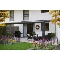 SKANHOLZ Terrassenüberdachung »Genua«, Breite: 541 cm, Dach: Polycarbonat (PC), schiefergrau SKANHOLZ Terrassenüberdachung »Genua«, Breite: 541 cm, Dach: Polycarbonat (PC), schiefergrau