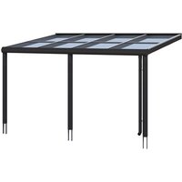 SKANHOLZ Terrassenüberdachung »Monza«, Breite: 434 cm, Dach: Verbund-Sicherheits-Glas (VSG), anthrazit – grau SKANHOLZ Terrassenüberdachung »Monza«, Breite: 434 cm, Dach: Verbund-Sicherheits-Glas (VSG), anthrazit – grau