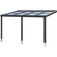 SKANHOLZ Terrassenüberdachung »Monza«, Breite: 434 cm, Dach: Verbund-Sicherheits-Glas (VSG), anthrazit – grau SKANHOLZ Terrassenüberdachung »Monza«, Breite: 434 cm, Dach: Verbund-Sicherheits-Glas (VSG), anthrazit – grau