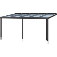 SKANHOLZ Terrassenüberdachung »Monza«, Breite: 541 cm, Dach: Verbund-Sicherheits-Glas (VSG), anthrazit – grau SKANHOLZ Terrassenüberdachung »Monza«, Breite: 541 cm, Dach: Verbund-Sicherheits-Glas (VSG), anthrazit – grau