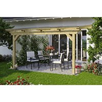 SKANHOLZ Terrassenüberdachung »Ancona«, Breite: 434 cm, Dach: Polycarbonat (PC), braun SKANHOLZ Terrassenüberdachung »Ancona«, Breite: 434 cm, Dach: Polycarbonat (PC), braun