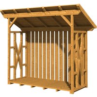 SKANHOLZ Kaminholzunterstand »Lars 2«, BxHxL: 290 x 247 x 128 cm, natur – beige (Rabatt: 20 %) SKANHOLZ Kaminholzunterstand »Lars 2«, BxHxL: 290 x 247 x 128 cm, natur – beige (Rabatt: 20 %)