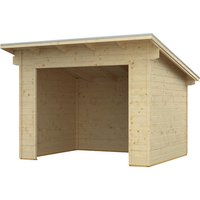 SKANHOLZ Unterstand »Ole«, BxT: 340 x 310 cm (Aufstellmaße), Pultdach – beige – 10.54 qm SKANHOLZ Unterstand »Ole«, BxT: 340 x 310 cm (Aufstellmaße), Pultdach – beige – 10.54 qm