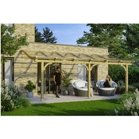 SKANHOLZ Terrassenüberdachung »Venezia«, Breite: 648 cm, Dach: Polycarbonat (PC), natur – beige SKANHOLZ Terrassenüberdachung »Venezia«, Breite: 648 cm, Dach: Polycarbonat (PC), natur – beige