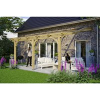 SKANHOLZ Terrassenüberdachung »Venezia«, Breite: 541 cm, Dach: Polycarbonat (PC), natur – beige SKANHOLZ Terrassenüberdachung »Venezia«, Breite: 541 cm, Dach: Polycarbonat (PC), natur – beige