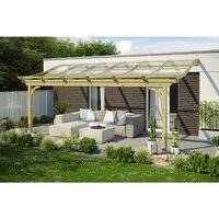 SKANHOLZ Terrassenüberdachung »Verona«, Breite: 648 cm, Dach: Polycarbonat (PC), natur – beige SKANHOLZ Terrassenüberdachung »Verona«, Breite: 648 cm, Dach: Polycarbonat (PC), natur – beige