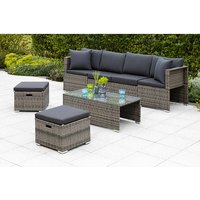 MERXX Gartenmöbelset »Agira«, 4 Sitzplätze, Stahl/Kunststoff, inkl. Auflagen – grau MERXX Gartenmöbelset »Agira«, 4 Sitzplätze, Stahl/Kunststoff, inkl. Auflagen – grau