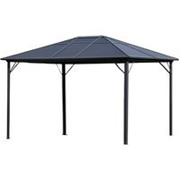 CASAYA Hardtop-Pavillon, Spitzdach, rechteckig, BxHxT: 300 x 275 x 400 cm – grau CASAYA Hardtop-Pavillon, Spitzdach, rechteckig, BxHxT: 300 x 275 x 400 cm – grau